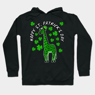 Happy St. Patrick's Day 2022 Giraffe Wildlife Lover Hoodie